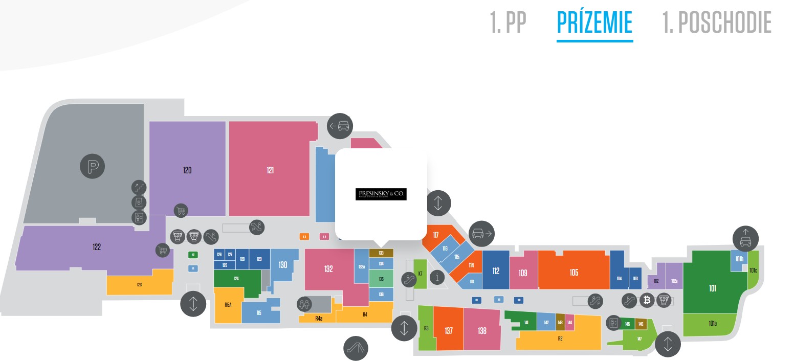 OC Promenada – plánek