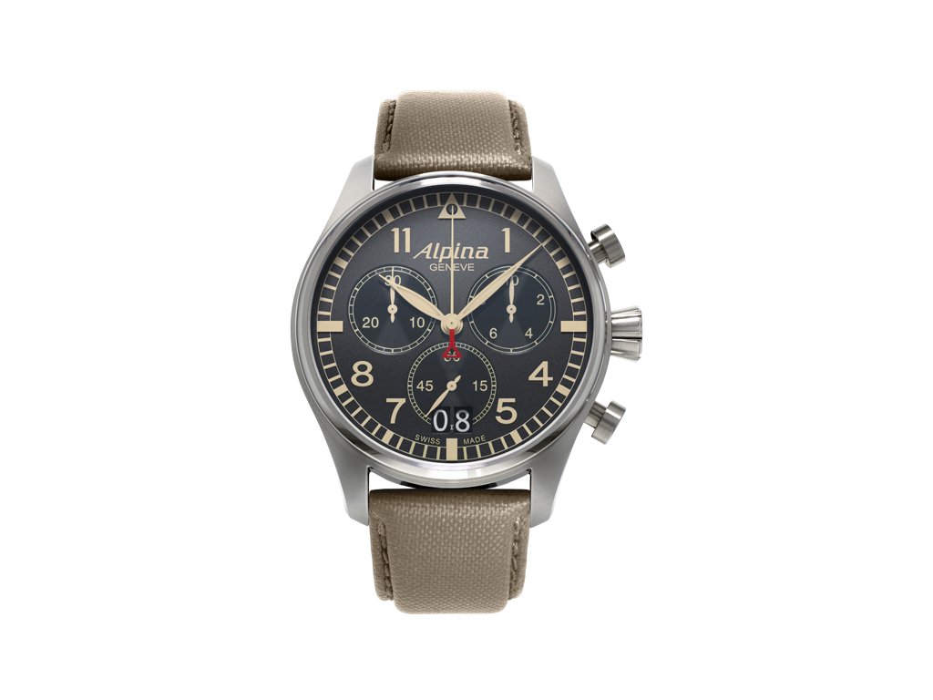ALPINA STARTIMER PILOT BIG DATE CAMOUFLAGE GREY AL 372BGR4S6 Presinsky.sk