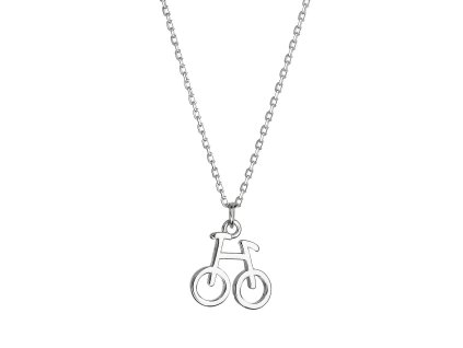 Strieborný náhrdelník s príveskom bicykel 62004