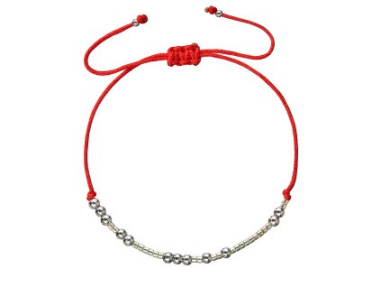 Textilný náramok zlaté Miyuki 13039.3 red