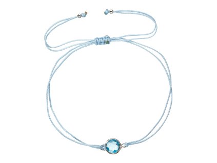 Textilný náramok modrý s krištáľom 13041.3 blue