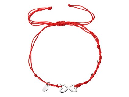 Kabbalah náramok so strieborným nekonečnom 13048.3 red