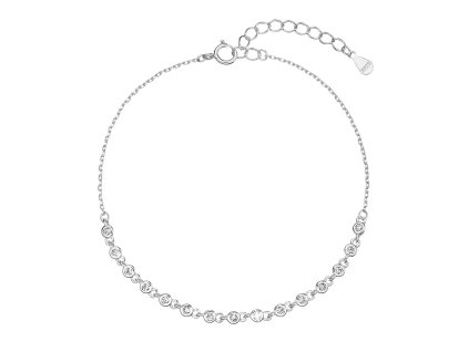 Strieborný náramok s malými zirkónmi 13031.1