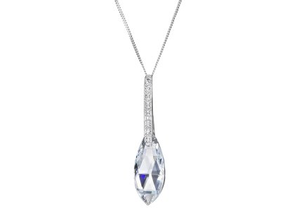 Stříbrný přívěsek Peacock Feather s českým křišťálem Preciosa - krystal