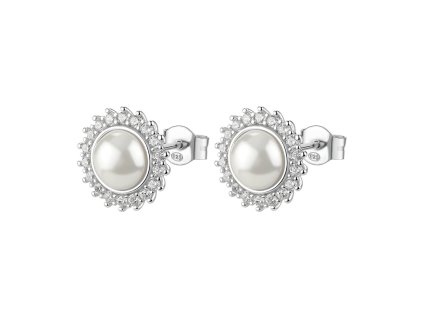 Napichovacie náušnice s perlou Brosway Fancy Infinite White FIW146