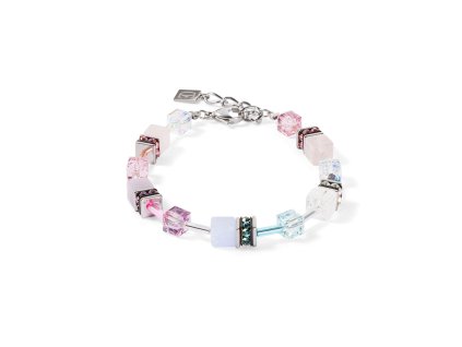 Náramok - ruženín, chalcedón, horský a Swarovski krištáľ COEUR DE LION 4905301927