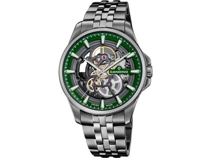 CANDINO SWISS MEN'S GREEN AUTOMATIC STAINLESS STEEL WATCH BRACELET C4782/2
