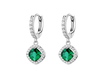 Náušnice so zeleným zirkónom Brosway Fancy Life Green FLG142