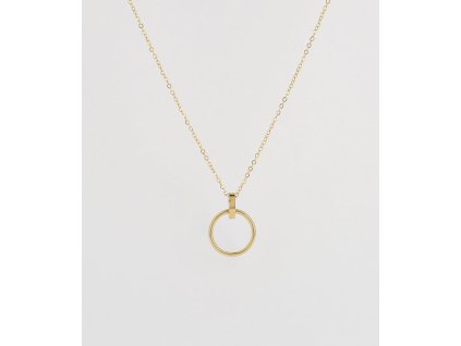 collier mini piplette acier dore