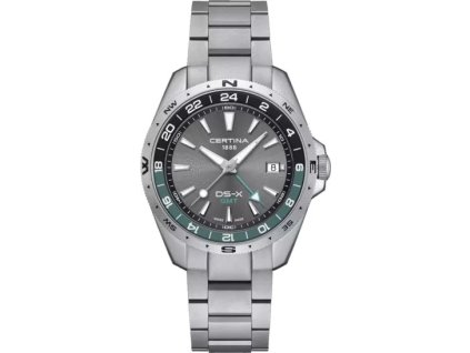 certina gmt striebrony