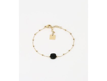 bracelet pablo acier dore onyx n