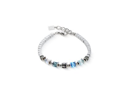 Náramok s hematitom a Swarovski krištáľmi COEUR DE LION 2100300717