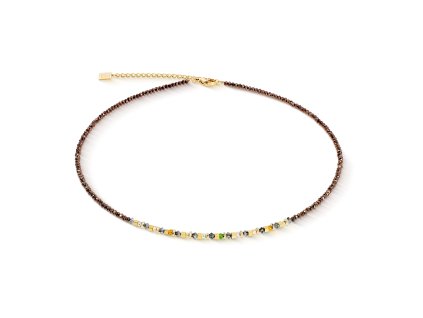 Náhrdelník s hematitom a Swarovski krištáľmi COEUR DE LION 4359101109