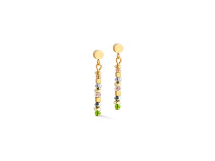 Visiace náušnice s hematitom a Swarovski krištáľmi COEUR DE LION 4359211109