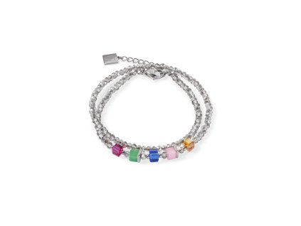 Náramok so Swarovski krištáľmi a tigrím okom COEUR DE LION 4464301500