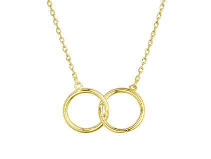 32690 2 32690 pozlaceny stribrny nahrdelnik s krouzky 62026