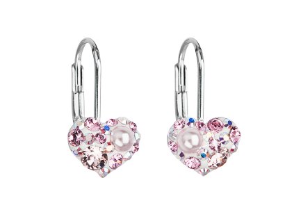 20189 4 20189 stribrne nausnice visaci s krystaly swarovski ruzove srdce 31125 9