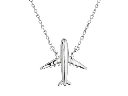 32714 2 32714 stribrny nahrdelnik letadlo 62032