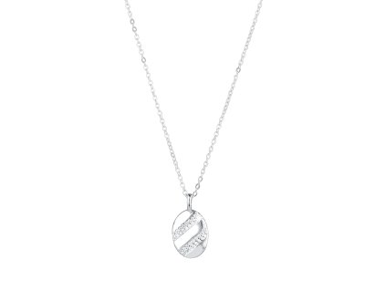33074 3 33074 stribrny nahrdelnik oval se zirkony 12102 1 crystal