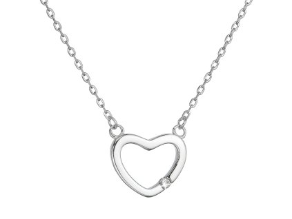 32660 2 32660 stribrny nahrdelnik srdce se zirkonem 12109 1