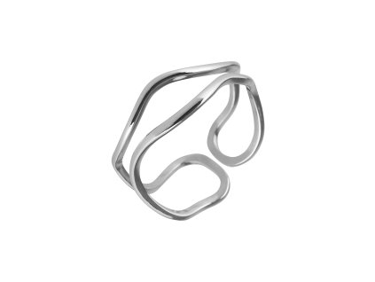 Stříbrný prsten dvojitý 65012 UNI (Velikost uni)