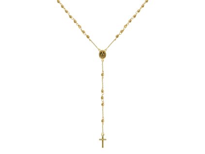 32207 4 32207 zlaty 14 karatovy nahrdelnik ruzenec s krizem a medailonkem s pannou marii rz10 zlaty