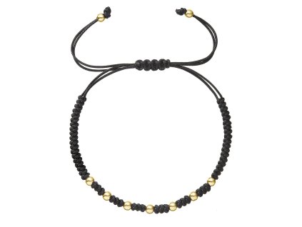 33178 kabbalah naramek cerny se zlatymi kulickami 93t00101 black