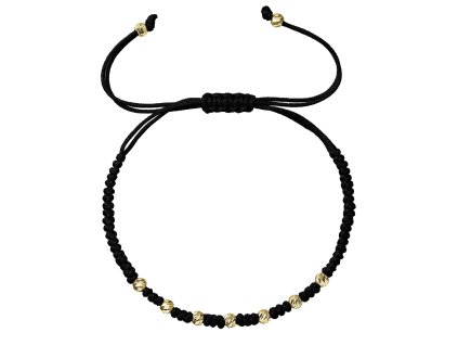 33181 1 kabbalah naramek cerny se zlatymi ozdobnymi kulickami 93t00102 black