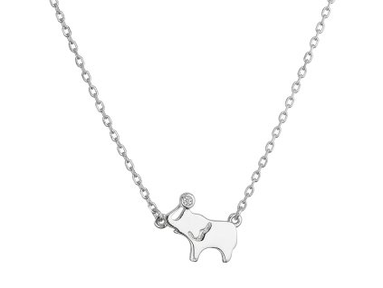 34465 stribrny nahrdelnik slon se zirkonem 12131 1