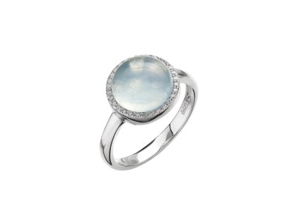 Stříbrný prsten s akvamarínem 15022.3 (Velikost 52 (průměr 16,6mm))