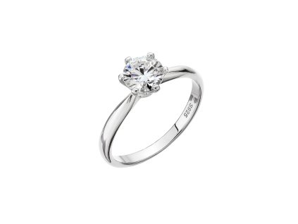 Stříbrný prsten MIA 15M00001 moissanite (Velikost 50 (průměr 15,9mm))