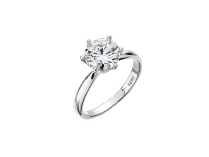 Stříbrný prsten MIA 15M00002 moissanite (Velikost 51 (průměr 16,2mm))