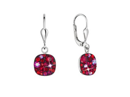 36912 1 stribrne visaci nausnice se swarovski krystaly 31320 3 cherry