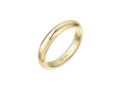 Pozlacený prsten jednoduchý kroužek 65024 (Velikost 49 (průměr 15,6 mm))