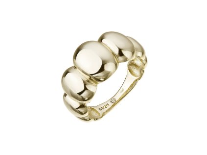 Pozlacený prsten výrazného tvaru 65026 (Velikost 52 (průměr 16,6 mm))