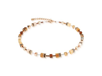 Náhrdelník so Swarovski krištáľmi, hematit, tigrie oko, polaris COEUR DE LION 2838101100