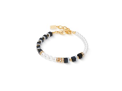 Perlový náramok s hematitom a ónyxom COEUR DE LION 4354301300
