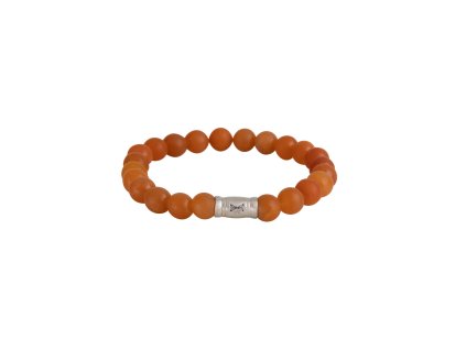 Pánsky náramok s matného oranžového aventurínu AZE JEWELS AZ BS038 A 190