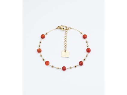 bracelet zoe acier dore cornalin