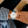 Dámske hodinky CLUSE LA BOHÉME ROSE GOLD WHITE/RETRO BLUE