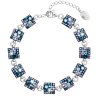 Strieborný náramok so Swarovski krištáľmi modrý 33047.3 blue style