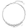 Strieborný náramok so Swarovski krištáľmi biely 33111.1