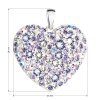 Strieborný prívesok s krištáľmi Swarovski mix farieb srdca 34243.3 violet