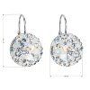 Strieborné náušnice visiace s krištálmi Swarovski modré okrúhle 31176.3 light sapphire