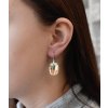 Strieborné náušnice visiace s krištálmi Swarovski ab efekt obdĺžnik 31297.2