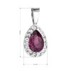 Strieborný prívesok s krištálmi Swarovski fialová slza 34252.3