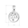 Strieborný prívesok so Swarovski krištáľmi strom života 34258.1
