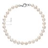 Perlový náramok z pravých riečnych periel biely 23012.1