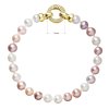 Perlový náramok z pravých riečnych periel mix farieb 23004.3 Au plating