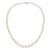 Perlový náhrdelník z odstupňovaných pravých riečnych perál biely 22040.1